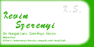 kevin szerenyi business card